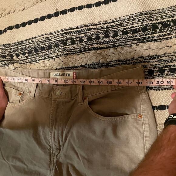 Levi's Men's 505 Regular Fit Khaki 100% Cotton Straight Leg Jeans - Size‎ 38 - Picture 11 of 13